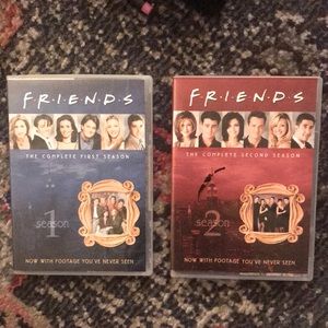 FRIENDS THE COMPLETE 1st & 2nd SEASON ON DVDS W/ NEW NEVER SEEN FOOTAGE DVDS 📀